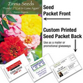 Zinnia Seed Mix / Mailable Seed Packet - Custom Printed Back